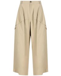 Loewe - Layered-Detail Wide-Leg Trousers - Lyst