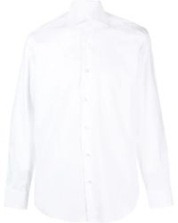 Barba Napoli - Spread-Collar Cotton Shirt - Lyst