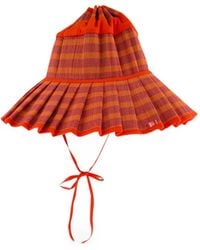 Lorna Murray - Capri Check-Pattern Pleated Hat - Lyst