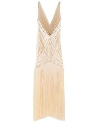 The Attico - Ivory Midi Dress - Lyst