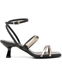 DONNARì - Metallic-Strap Sandals - Lyst