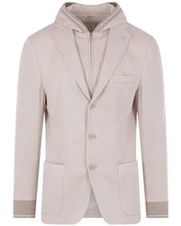 Eleventy - Hooded Cotton Blazer - Lyst