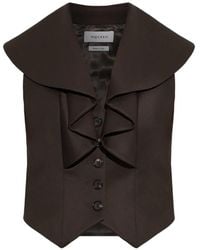 McQueen - Chaleco De Lana Con Volantes En El Cuello - Lyst