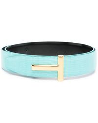 Tom Ford - Leather Belt With T-Plate - Lyst