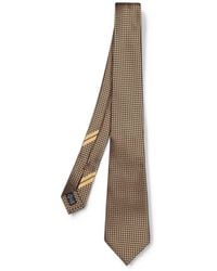 ZEGNA - Geometric-Pattern Silk Tie - Lyst