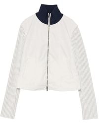 Iceberg - Ribbed-Knit Panelled Bomber Jacket - Lyst