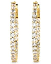 Diamond Essentials - Créoles Serties De Diamants De Synthèse - Lyst