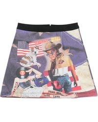 The Artistylist - Graphic-Print A-Line Skirt - Lyst