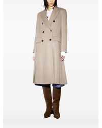Liviana Conti - Double-Breasted Peak-Lapels Coat - Lyst