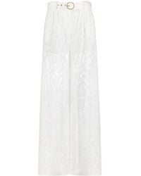 Zimmermann - Pantaloni A Gamba Larga E Vita Alta - Lyst