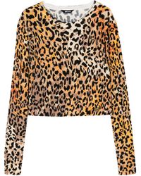 Just Cavalli - Animal-print Knitted Top - Lyst