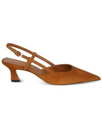 Stuart Weitzman - Slingback-Pumps aus Wildleder - Lyst