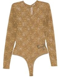 Alex Perry - Lace Long-Sleeve Bodysuit - Lyst