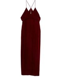 Tom Ford - Vestido largo de terciopelo con cuello en v - Lyst