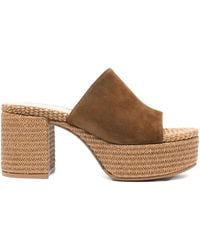 Gianvito Rossi - Platform Suede Mule Sandals - Lyst