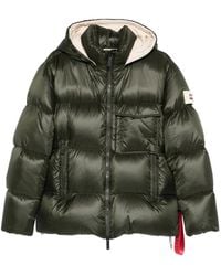 AFTER LABEL - Logo-Patch Padded Coat - Lyst