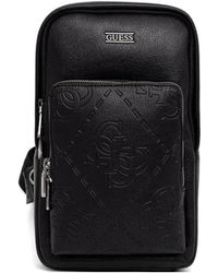 Guess Mini Boston Crossbody Backpack in Black for Men | Lyst