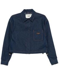 Fendi - Ff Reverse Denim Jacket - Lyst