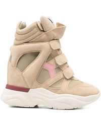 Isabel Marant - Touch-Straps Platform Ankle Boots - Lyst