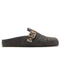 Burberry - Check Suede Urchin Clogs - Lyst