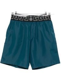 Versace - Swim Shorts With Greca Border - Lyst