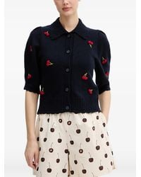 Stine Goya - Cardigan À Manches Bouffantes Orné De Cerises - Lyst