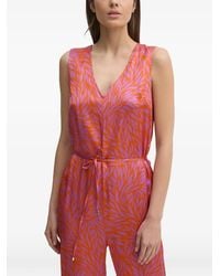 La Petite Francaise - Colette V-Neck Floral-Print Jumpsuit - Lyst