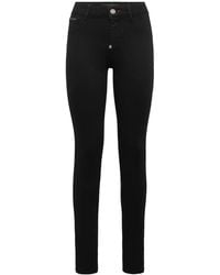 Philipp Plein - Logo-Plaque Skinny-Cut Jeans - Lyst