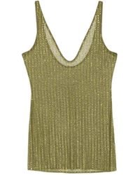 VENUJA - Malibu Crystal-Embellished Mesh Mini Dress - Lyst