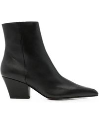 Paris Texas - Jane Pointed-Toe Leather Ankle Boots - Lyst