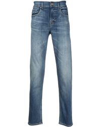 7 For All Mankind - Slim-cut Cotton Jeans - Lyst