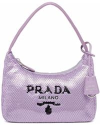 Prada Mini Re- Nylon Re-Edition 2000 Shoulder Bag in pink fabric – Fancy Lux