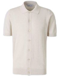 Gran Sasso - Short-Sleeve Knitted Buttoned Shirt - Lyst