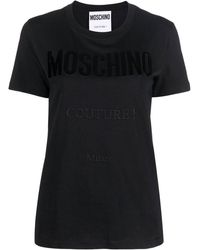Moschino Logo Print Pill Cotton T-shirt