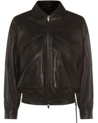 Salvatore Santoro - Lederjacke mit Einsätzen - Lyst