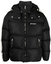 Palm Angels - Gefütterte Jacke Mit Logo-Print - Lyst