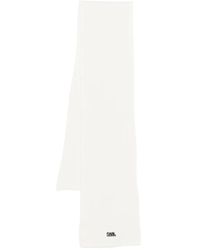 Karl Lagerfeld - Sciarpa Con Logo Ricamato - Lyst