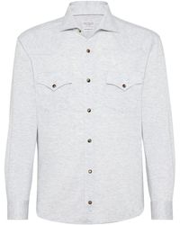 Brunello Cucinelli - Jersey Shirt - Lyst