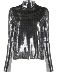 Maje - Sequinned Long-sleeve Top - Lyst