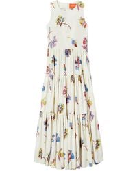 La DoubleJ - Big Sleeveless Tiered Floral Dress - Lyst