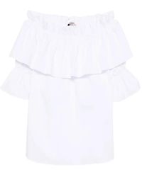 Carla G - Enec Ruffled Off-The-Shoulder Blouse - Lyst