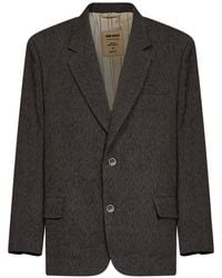 Uma Wang - Chevron-Pattern Single-Breasted Blazer - Lyst