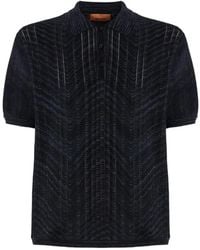 Missoni - Openwork Knit Cotton And Viscose Polo Shirt - Lyst