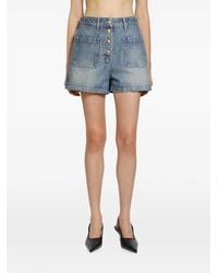 Valentino Garavani - Button-Front Patch-Pocket Shorts - Lyst