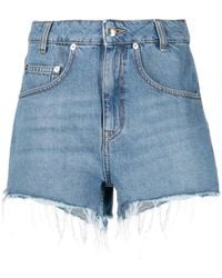 IRO - Frayed-Hem Denim Shorts - Lyst