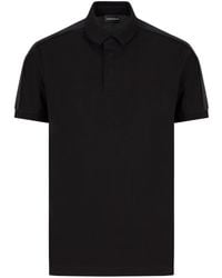 Emporio Armani - Logo-tape Cotton Polo Shirt - Lyst