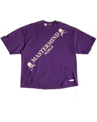 MASTERMIND WORLD - Logo-print Distressed-effect T-shirt - Lyst