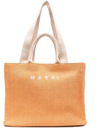Marni - Large Basket Raffia Tote Bag - Lyst
