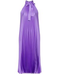 Liu Jo - Satin Pleated Dress - Lyst
