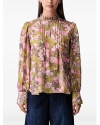 Joop! - Floral-Print Ruffled-Collar Blouse - Lyst